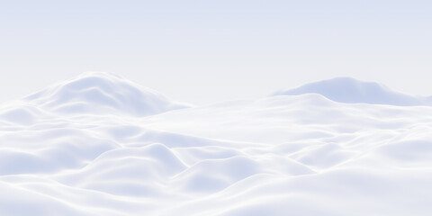 White snowdrift. Snowy mountain. Cold environment
