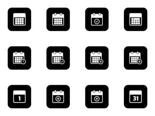 calendar icon collection, calendar icon pack isolated without background