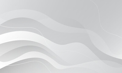 Abstract white and grey wave background. Vector illustration