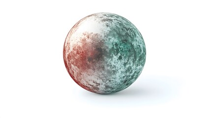 Red and Green Textured Sphere Abstract Planet