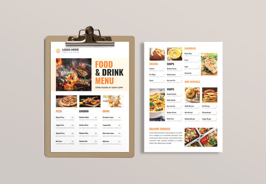 Clean Food Menu Template