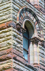 Window architecture Old City Hall, heritage building, Toronto, Canada