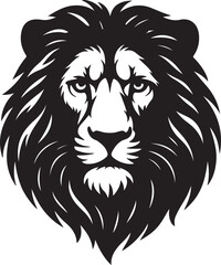Majestic Lion Head Vector Illustration  