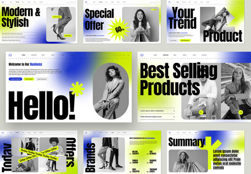 Local Retail Business Desktop UI Kit Layout