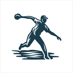 Baseball Pitcher Silhouette Throwing Ball Vector Graphic baseball, bat, ball, sport, illustration, minimalist, graphic, design, vector, icon, game, recreation, simple, clean, negative space baseball, 