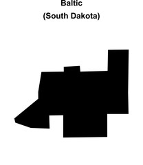Baltic (South Dakota) blank outline map