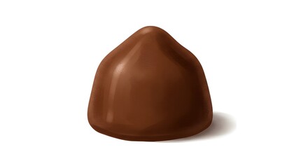 Obraz premium Chocolate Truffle Isolated on White Background
