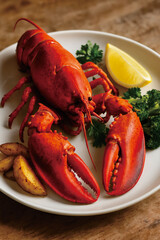 lobster on a plate