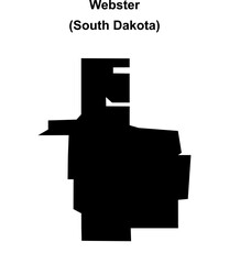 Webster (South Dakota) blank outline map