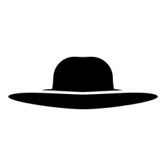 hat icon vector illustration, cowboy hat silhouette vector
