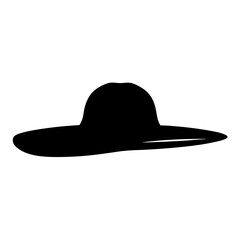 hat icon vector illustration, cowboy hat silhouette vector