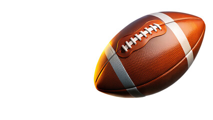  american football ball pigskin with fire trail  isolated on white background PNG , AI GENERATED
