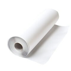 A roll of white paper unfurling showing texture and layers