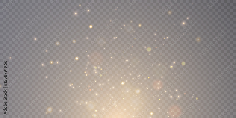 Aufkleber light effect with lots of shiny highlights shining on transparent background for christmas new year 