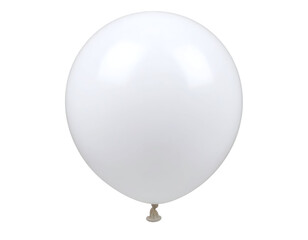 A smooth, bright white balloon gleams softly, ready for festive decorations or a special event.