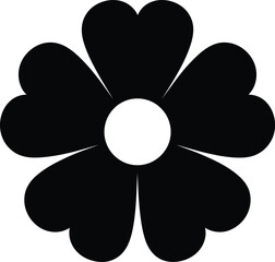 Elegant Black and White Flower Illustration Simple Floral Design for Invitations, Cards, and Decor