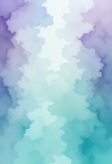 Obraz premium Serene Mint and Lavender Watercolor Blend with Subtle Textures and Spacious Center