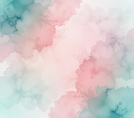 Fototapeta premium Pastel Watercolor Background with Rose and Teal Hues for Creative Design Projects