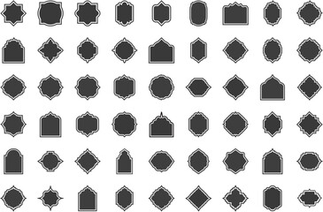  Islamic Arch Vector Set &ndash; Arabic Window, Door Shapes, Mosque Frames Islamic Arabic Shapes Bold Line