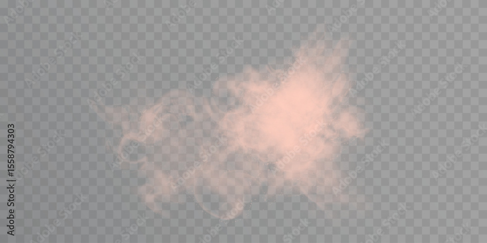 Poster yellow fog or smoke isolated on transparent background. yellow vector background frame of smoke, clo