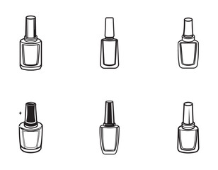 Nail Polish Bottle Illustration Vector Graphic for Manicure, Pedicure, and Beauty Designs	
