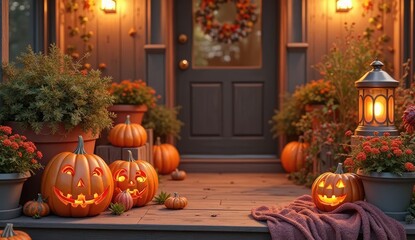 Obraz premium jack o lantern in the garden