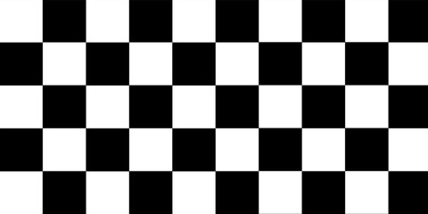 Fototapeta premium Black and white checkered pattern, Checkerboard seamless pattern