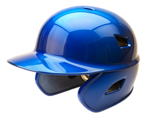  blue baseball helmet isolated on white background PNG , AI GENERATED