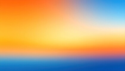 Obraz premium Vibrant sunset over calm waters with gradient colors blending into the horizon