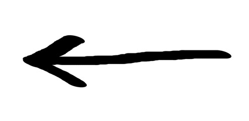 Grunge arrow vector icon. Grunge arrow doodle design. Grunge arrow paint brush.