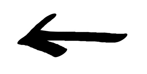 Grunge arrow vector icon. Grunge arrow doodle design. Grunge arrow paint brush.