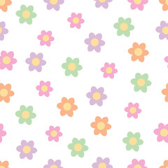 Seamless pattern with small flowers