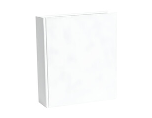 Fototapeta premium A sleek, unadorned hardcover book stands upright, presenting a pristine surface for new ideas and stories.