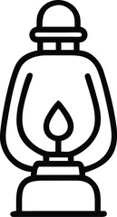 Obraz premium Kerosene lamp icon vector for vintage and lighting themes