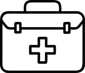 First aid kit icon vector for healthcare and safety themes