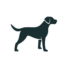 Fototapeta premium black dog silhouette