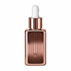Rose Gold Square Dropper Bottle