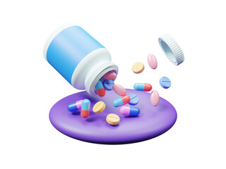 International Overdose Awareness Day icon isolated on transparent background, Unite for Prevention, Remember with Purpose. Overdose stop icon. Design template. August 31. Important day. 3d rendering