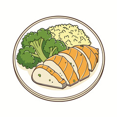  Baked Chicken Breast with Broccoli and Quinoa