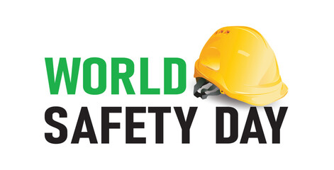 World Safety Day , human and construction, vector design