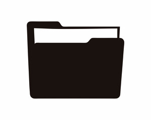 folder vector icon, file document archive icon sign