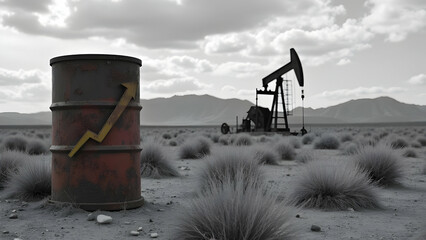 Color Pop on Barrel Graph in B&W Desert