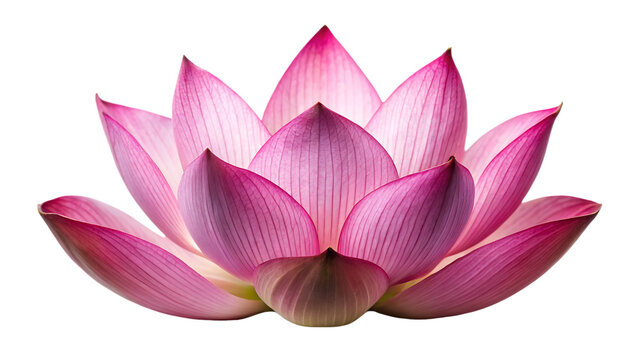 closeup on lotus petals on  isolated on white background PNG,AI GENERATED