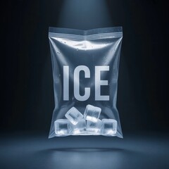 ice cubes on black background