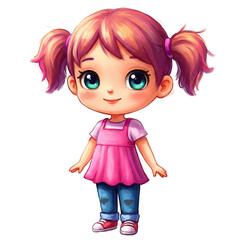 little girl in pink dress