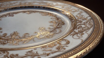 Elegant gold decorated plate fine china antique dinnerware luxury tableware home decor kitchenware design