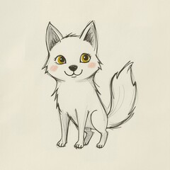 Obraz premium vector illustration of a fox