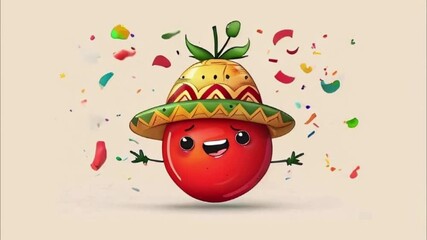 Bright holiday composition for happy celebrate la tomatina, abstract vivid composition consists of fictional unreal fantastic vision on background