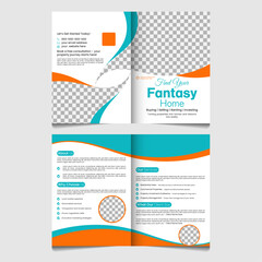 Real estate agency marketing bifold brochure design