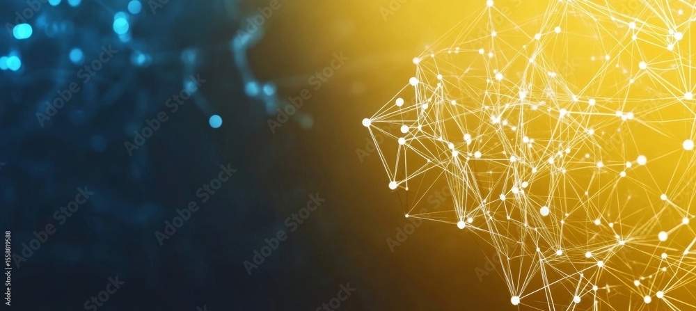 Poster futuristic data connection pattern visual abstract background concept for technology and innovation